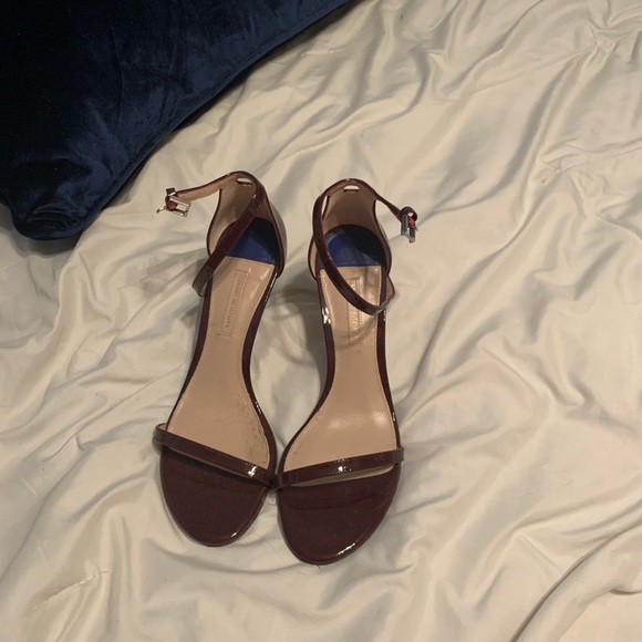 Stuart Weitzman Merlot sandals, worn once. - Picture 1 of 5